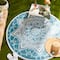 DII® Storm Blue Round Boho Floral Outdoor Rug, 5ft.